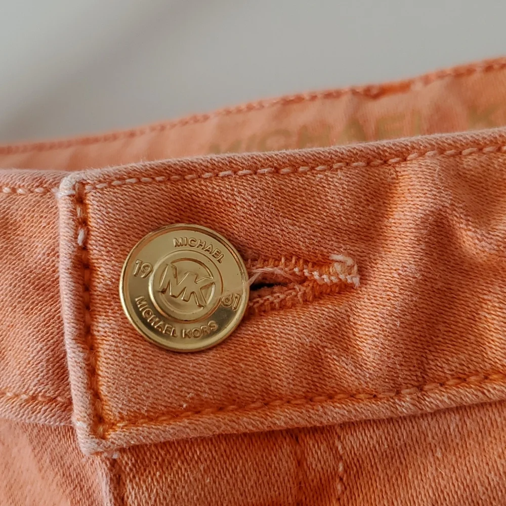 Michael Kors Orange 🍊 Izzy Cropped Skinny pants sz 8
